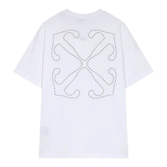 OFF-WHITE Back Embroidery T-Shirt White