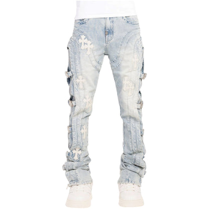 Denim GP Aqua Blue Cross Buckle