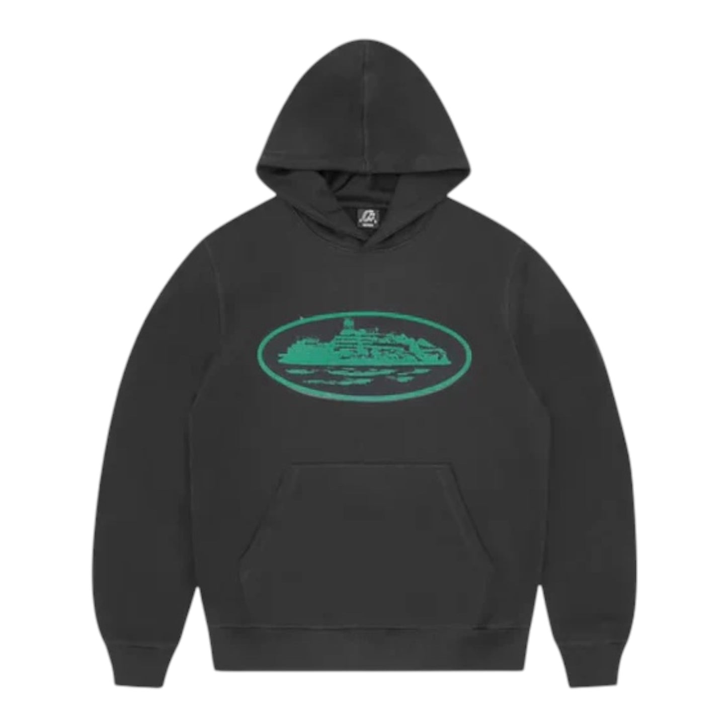 Hoodie Corteiz Alcatraz Black/Greeno
