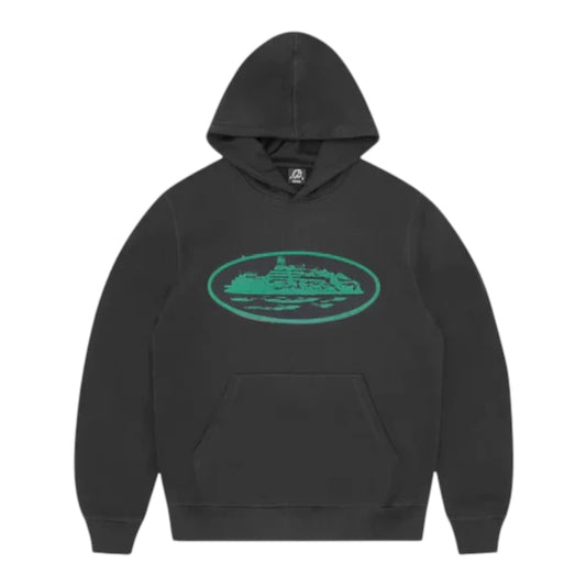 Hoodie Corteiz Alcatraz Black/Greeno