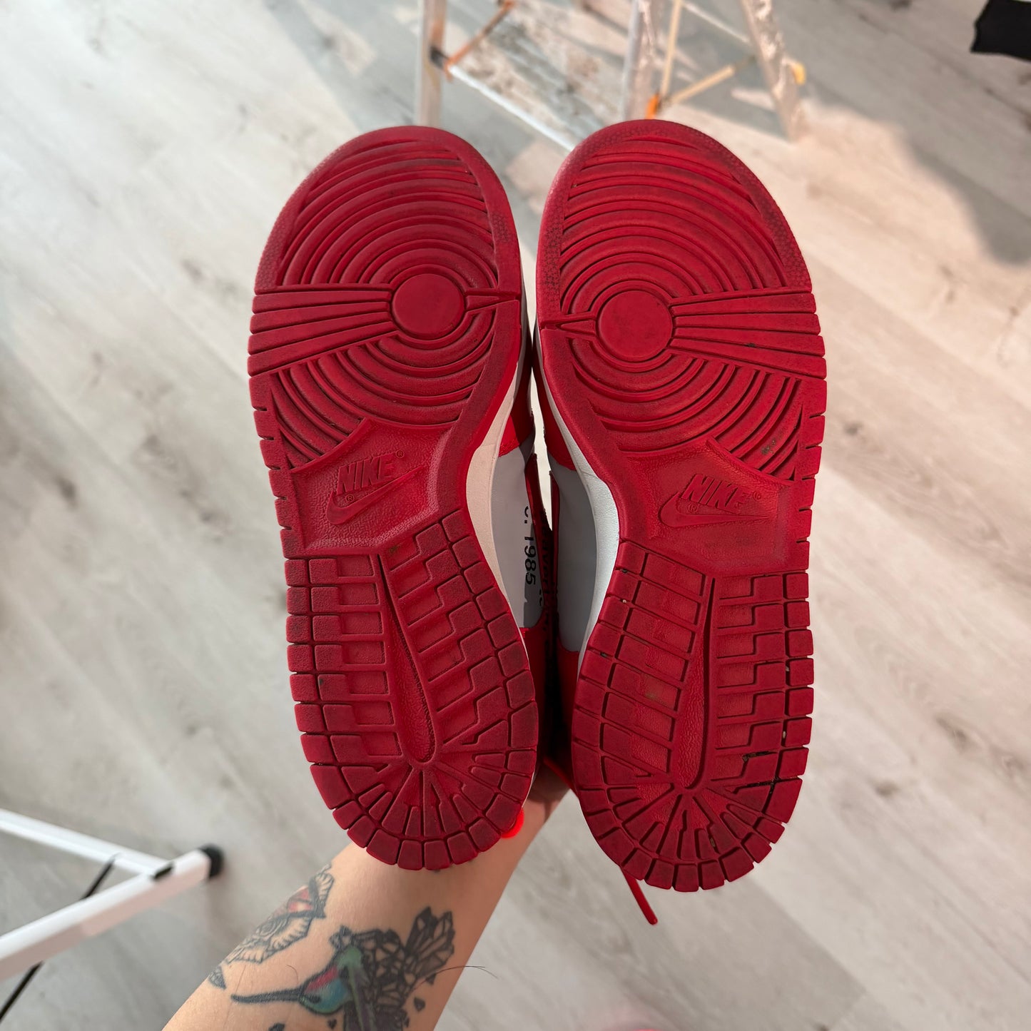 Nike Dunk Low Off-White University Red (USADA)