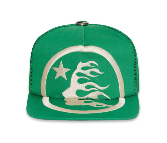 Hellstar Big Logo Trucker Snapback Hay Green