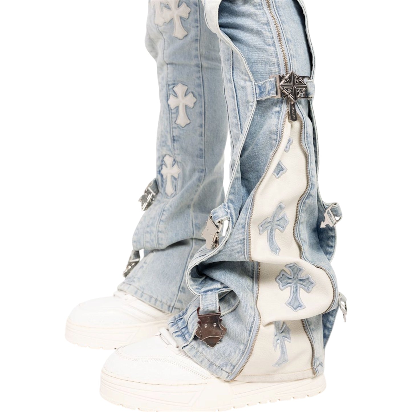 Denim GP Aqua Blue Cross Buckle