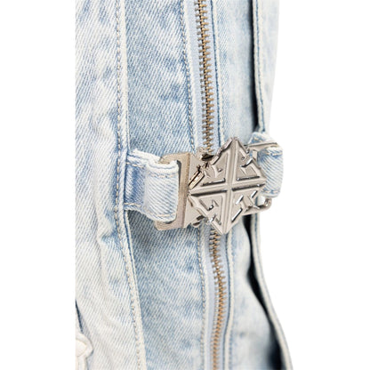 Denim GP Aqua Blue Cross Buckle
