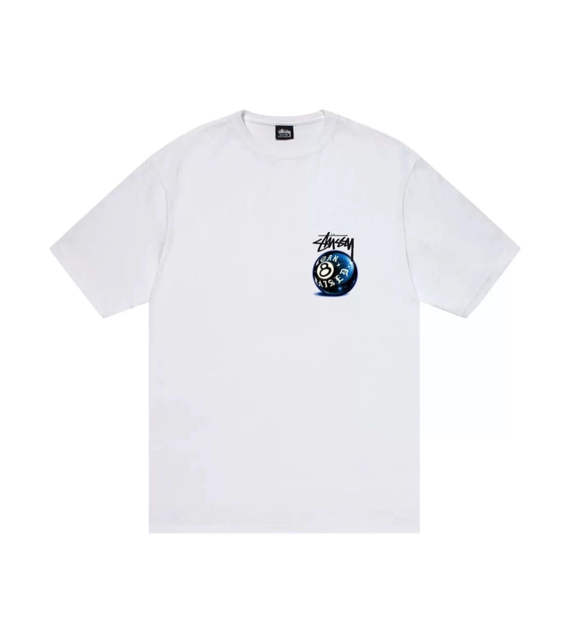 Stussy x Born X Raised 8 Ball Tee 'White'