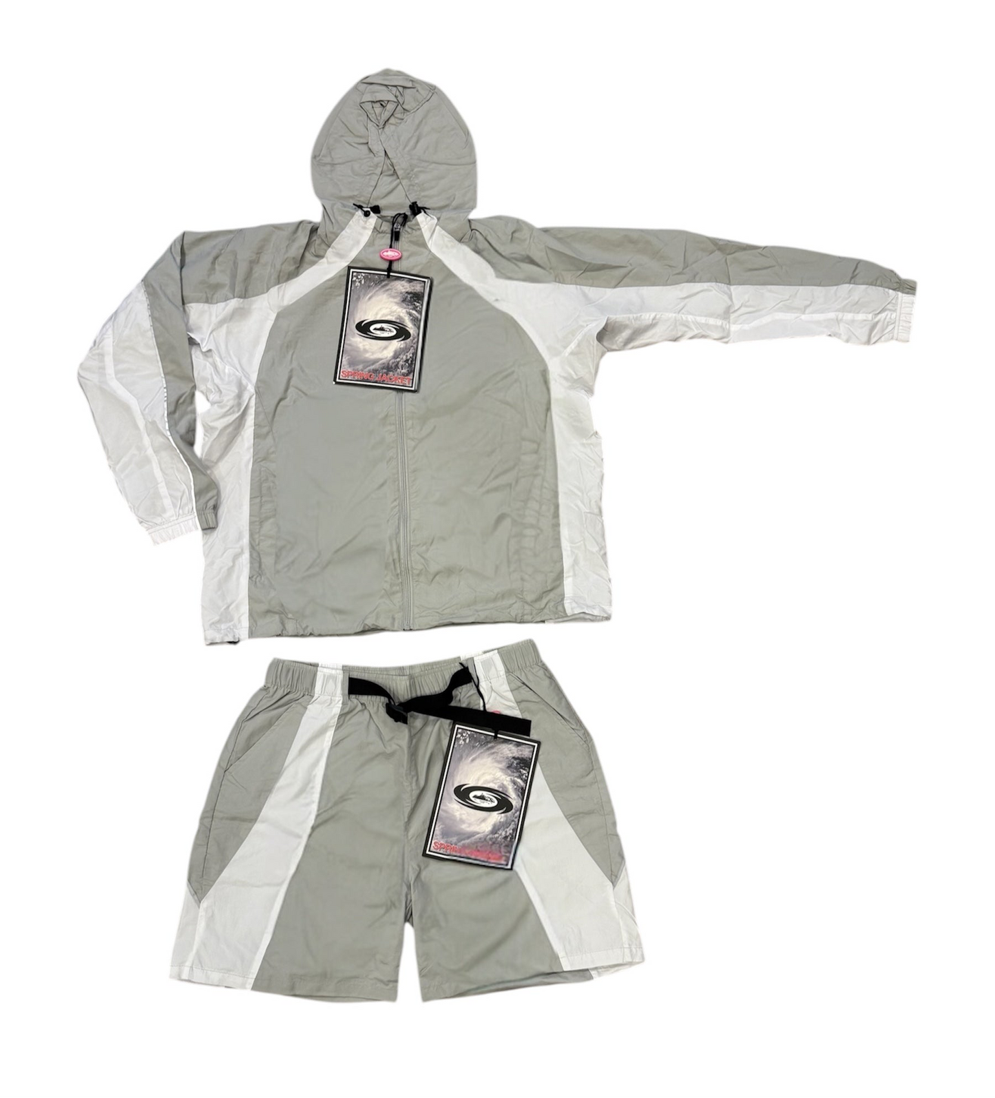 Corteiz Spring Jacket & Shorts Grey