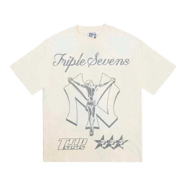 T-Shirt Triple Sevenes NY Jesus Cream