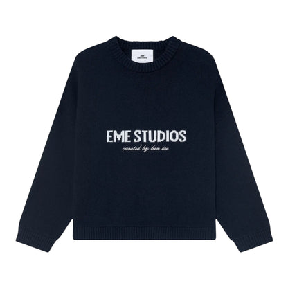 Eme Studios Master Navy Knit Sweater