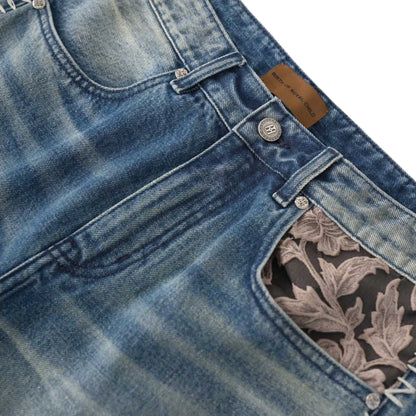 Birth Of Royal Jeans Faded Patchwork