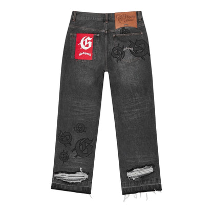 Denim Godspeed Scattered Gs Logo Black Wash