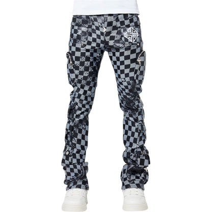 Leather Pant GP Obsidian Black Checkerboard