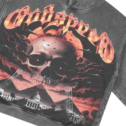 Hoodie Godspeed Echoes of Empires Grey Wash