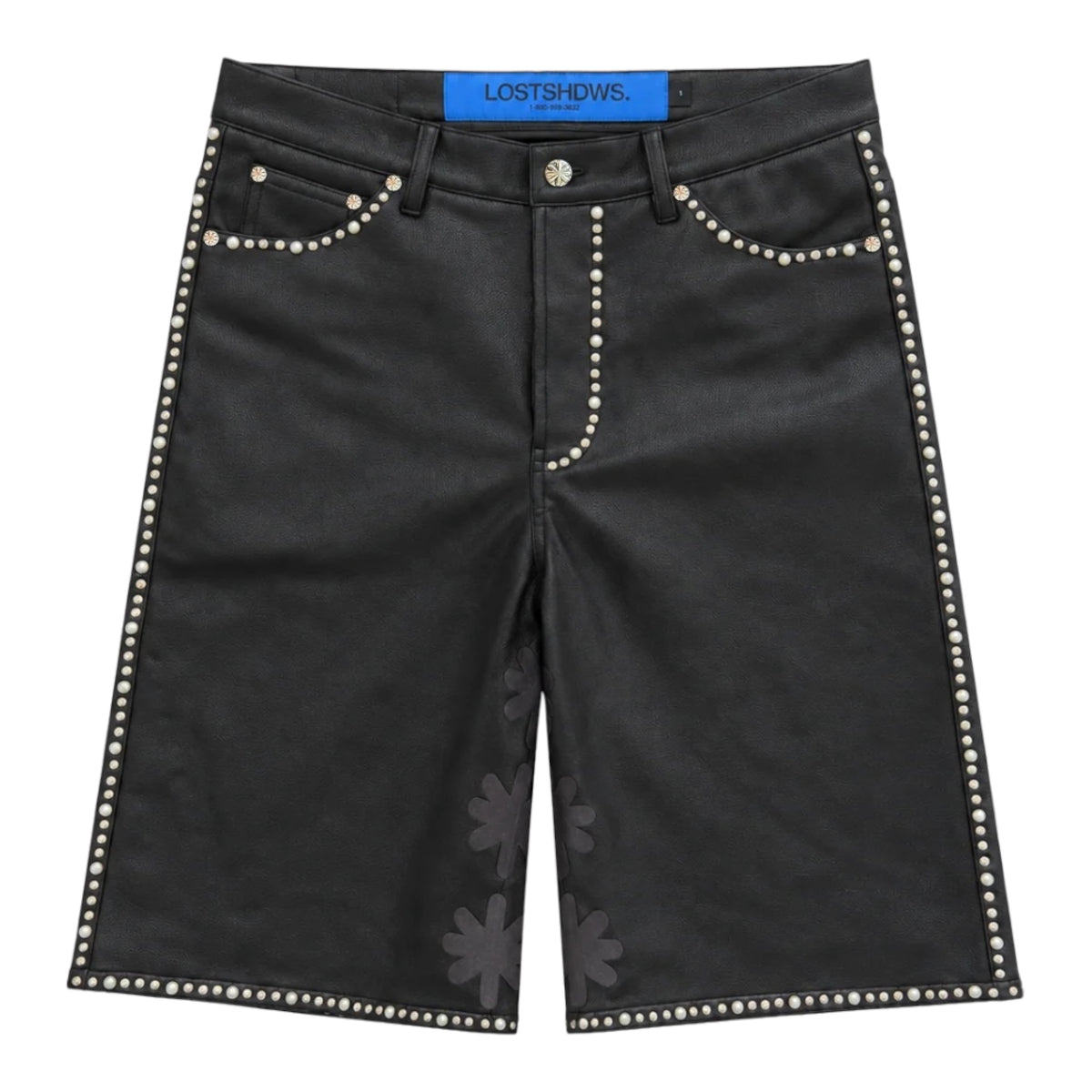 Short Leather LostShdws Embellished Sun Log Black/Black