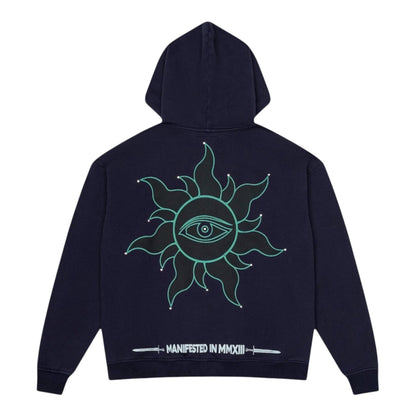 Hoodie Zip Godspeed Sunken Liberty Navy Wash