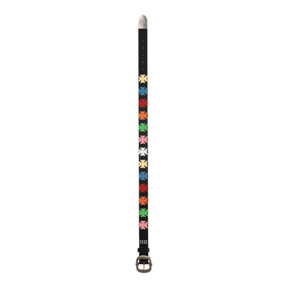 Belt Black & Multi Color Iron Crest Patch