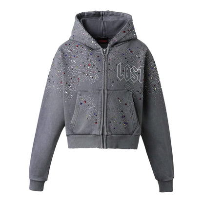 Hoodie Zip Up Lost Intricacy Women’s Stone Wash Inverse 2.0