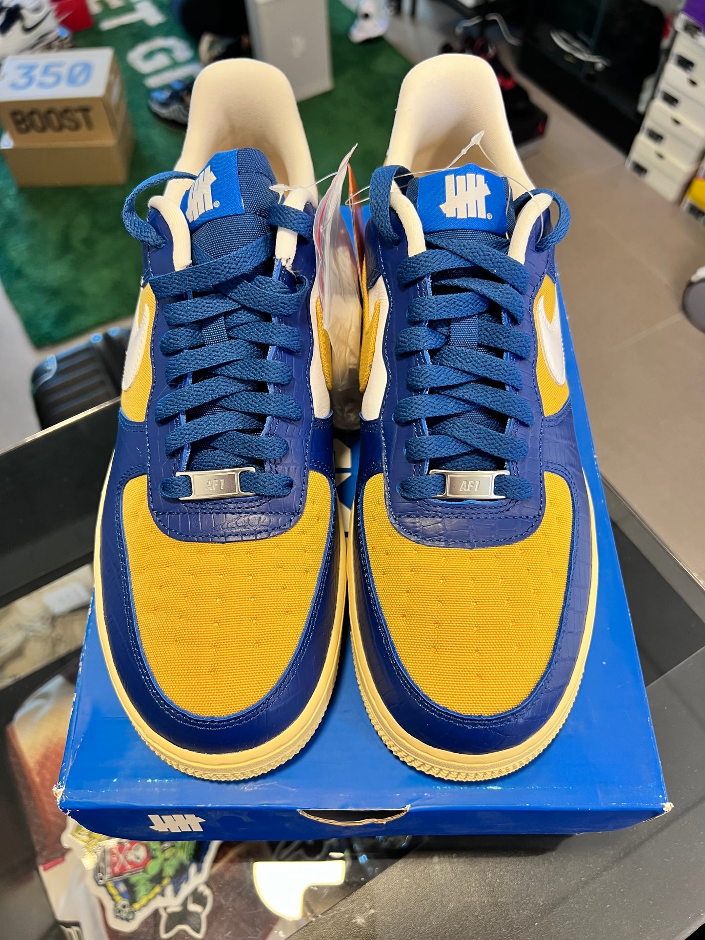 Nike Air Force 1 Low SP Undefeated 5 On It Blue Yellow Croc