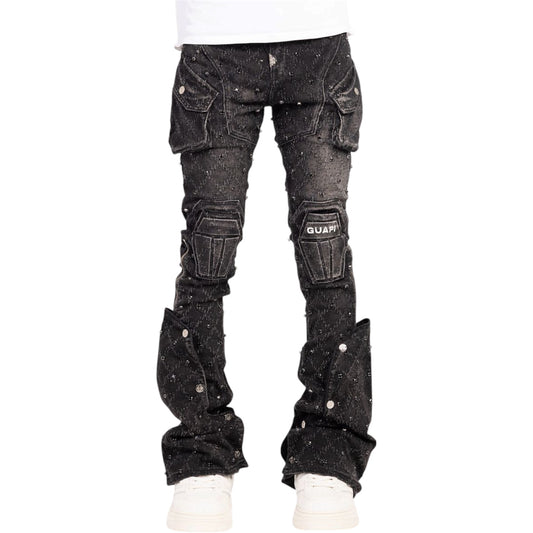 Denim Guapi Obsidian Black Coffin Arc Embellished