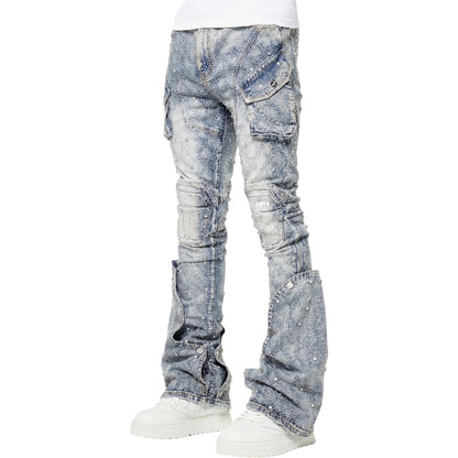 Denim GP Aqua Blue Coffin Arc Embellished