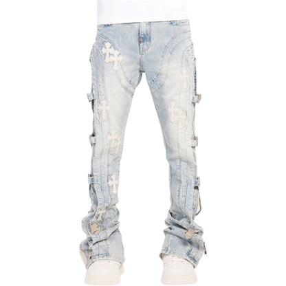 Denim GP Aqua Blue Cross Buckle