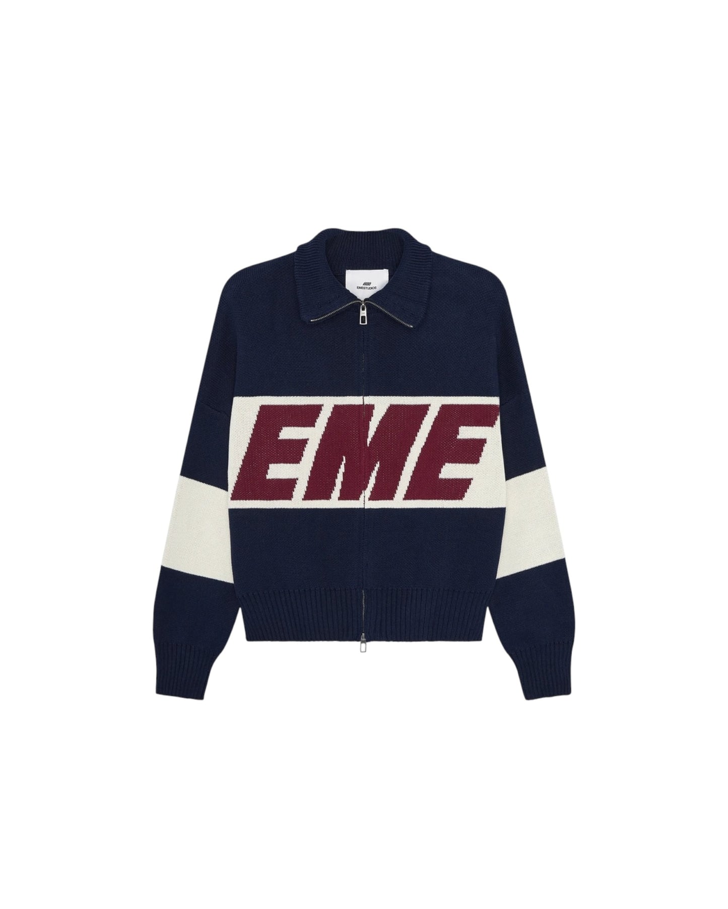 Eme Studios Thrill Navy Zipper Knit