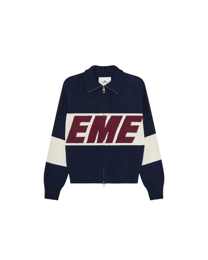 Eme Studios Thrill Navy Zipper Knit