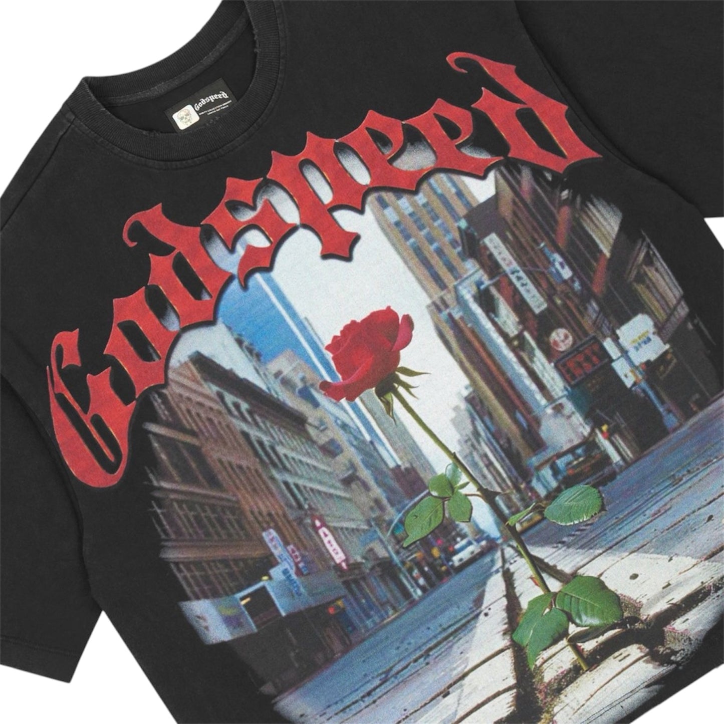 T-Shirt Godspeed Concrete Rose Black
