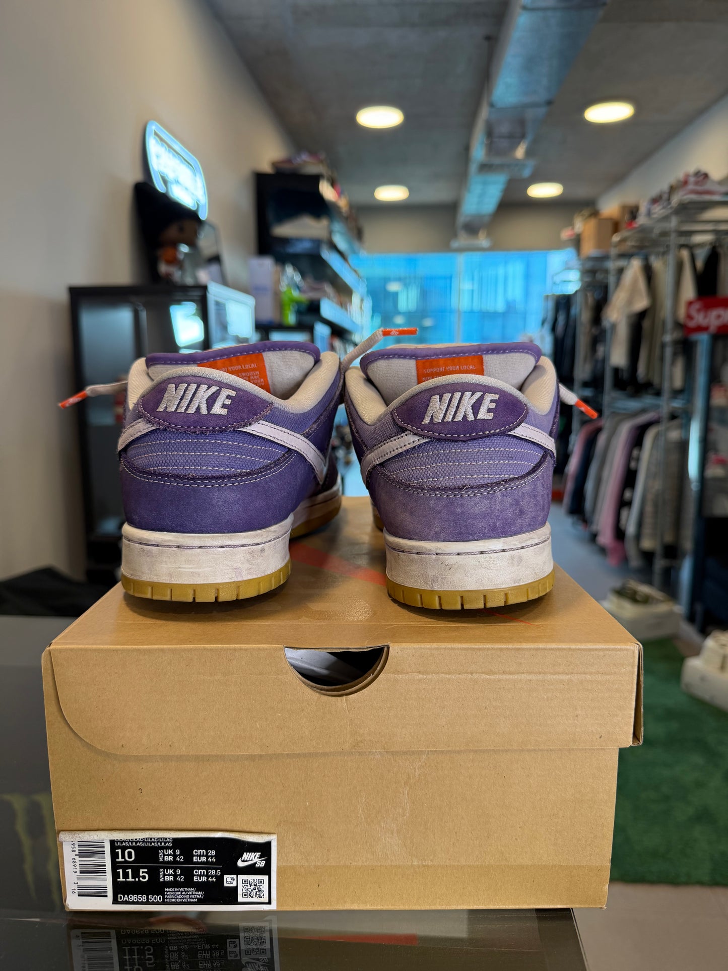Nike SB Dunk Low Pro ISO Orange Label Unbleached Pack Lilac