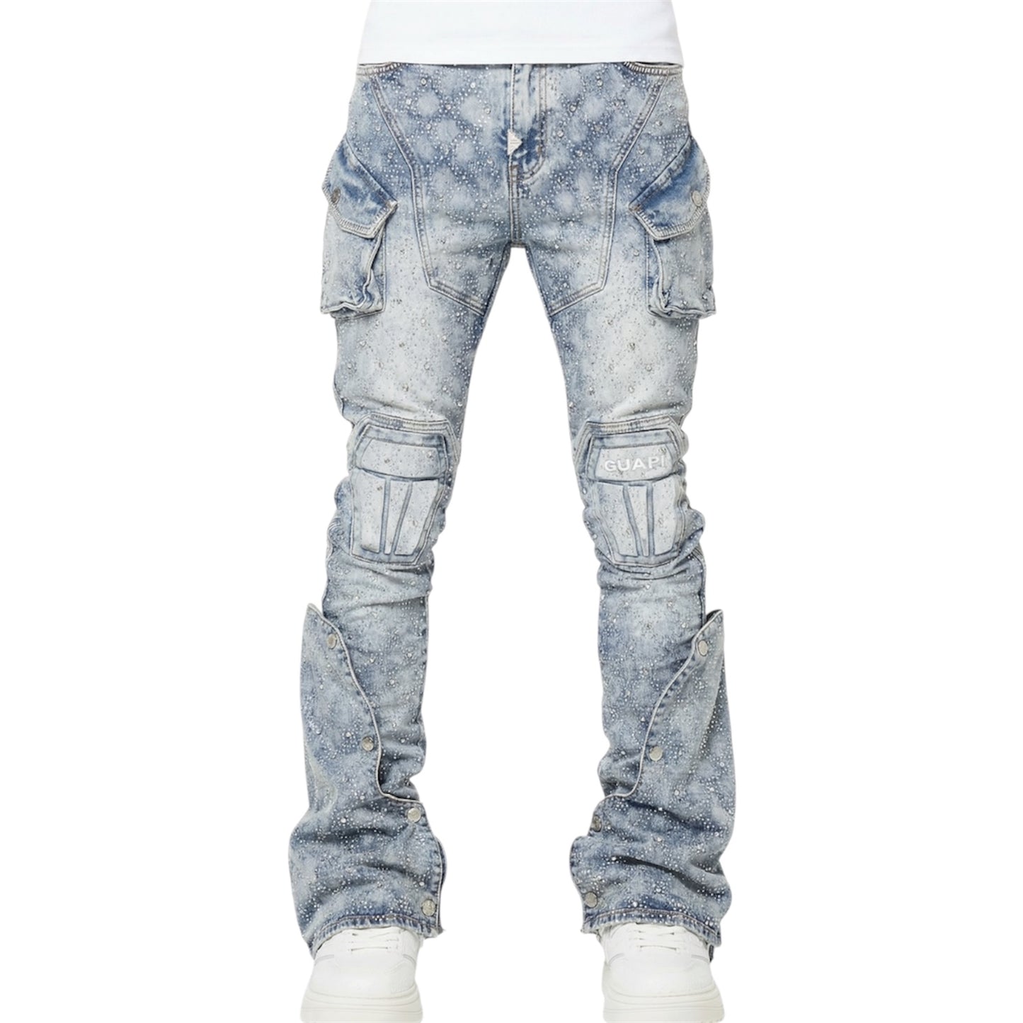 Denim GP Aqua Blue Coffin Arc Embellished