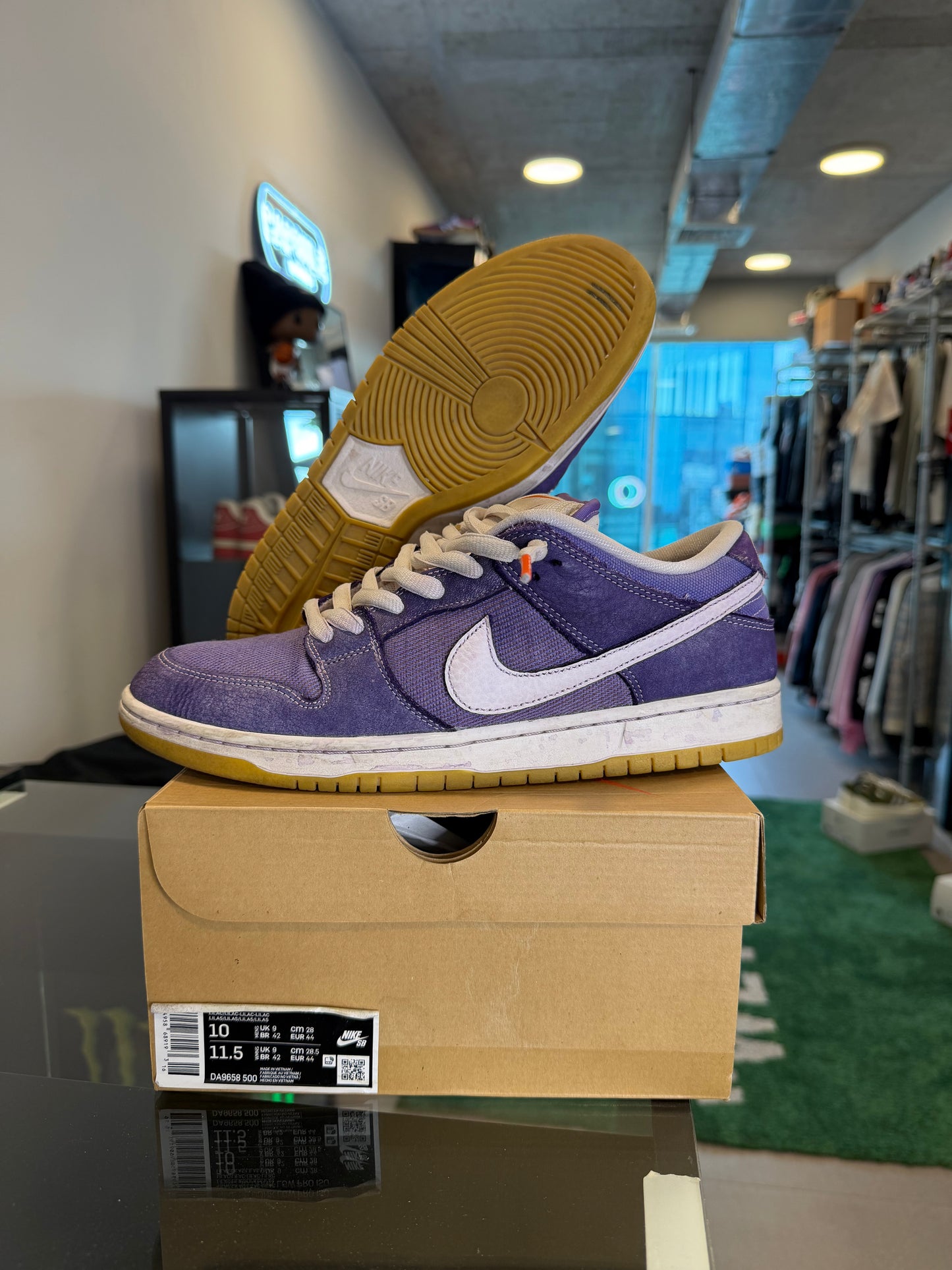 Nike SB Dunk Low Pro ISO Orange Label Unbleached Pack Lilac