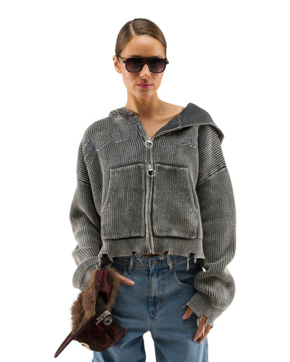 Scuffers New Light Dark Buzz Knit Zipper