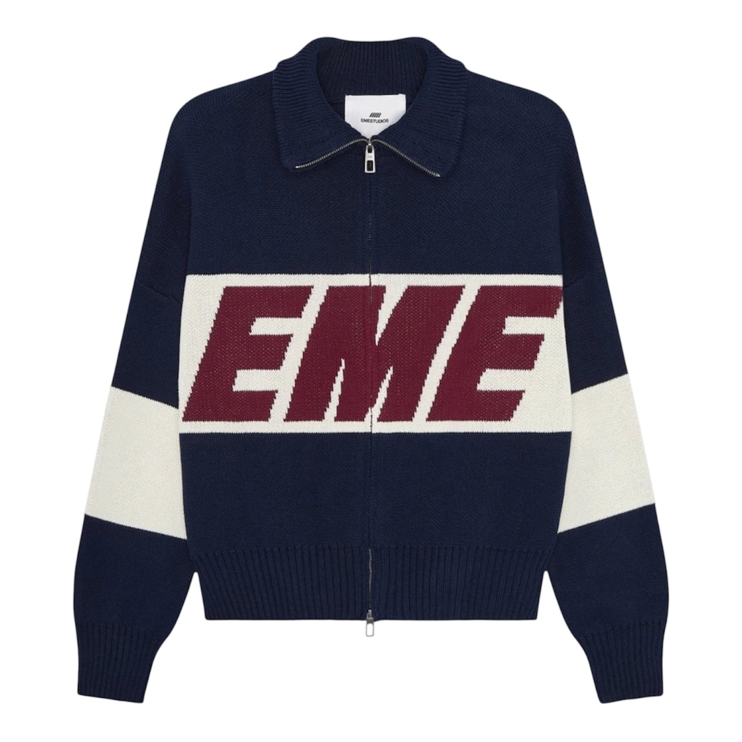 Eme Studios Thrill Navy Zipper Knit