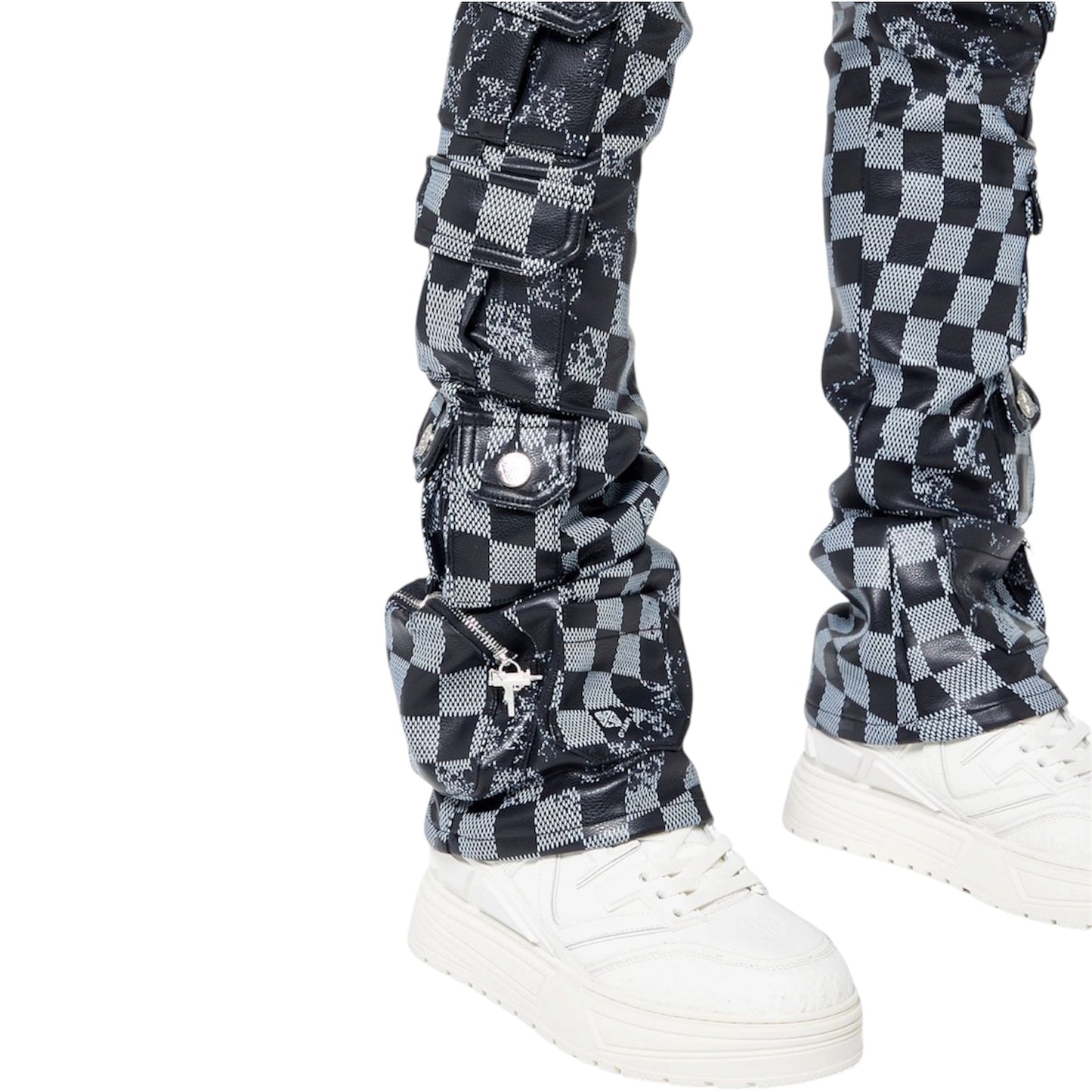 Leather Pant GP Obsidian Black Checkerboard