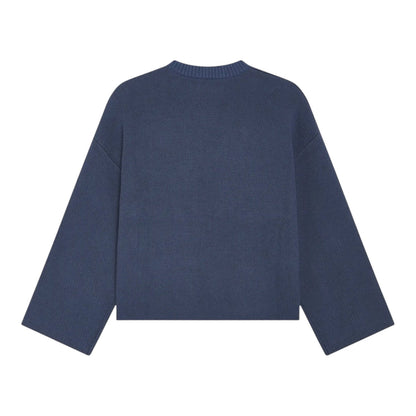 Eme Studios Flux Navy Knit Sweater