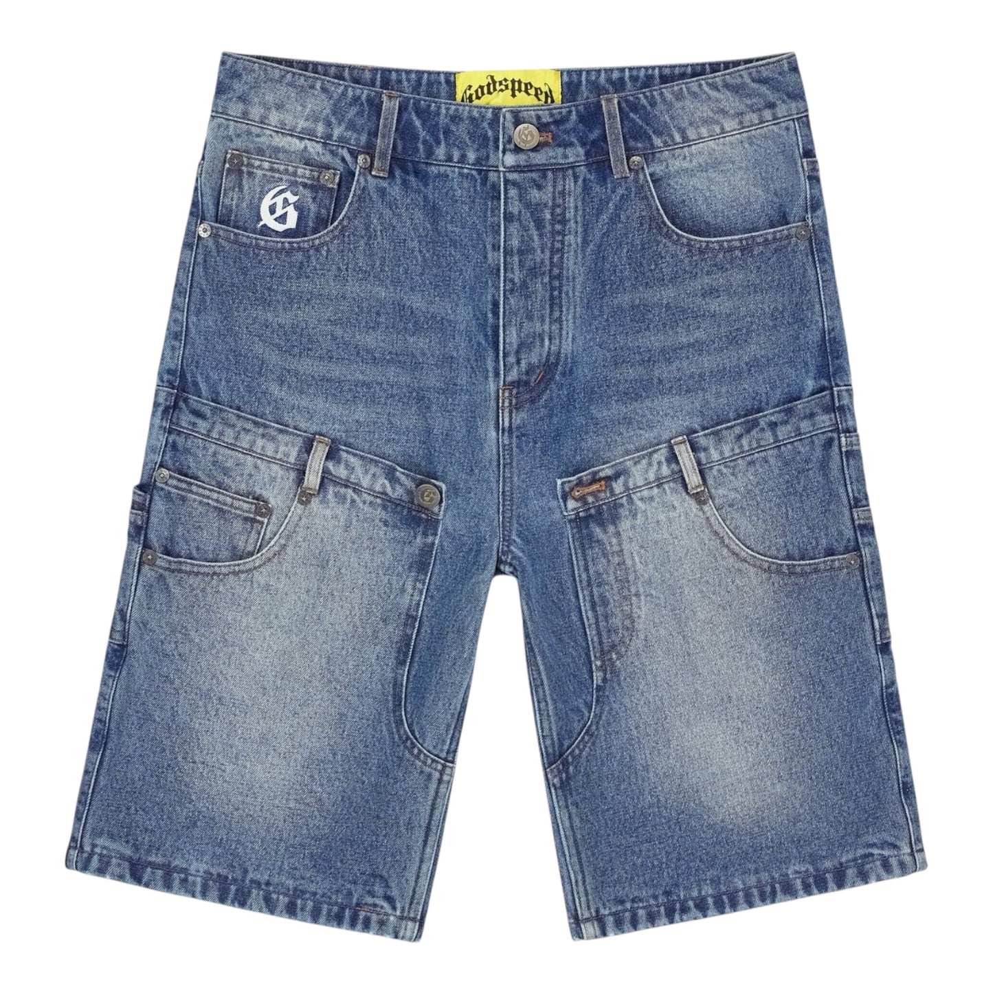 Denim Shorts GDSP Twin Panel Blue