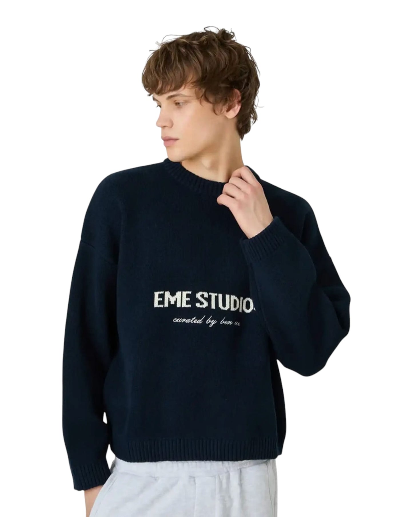 Eme Studios Master Navy Knit Sweater