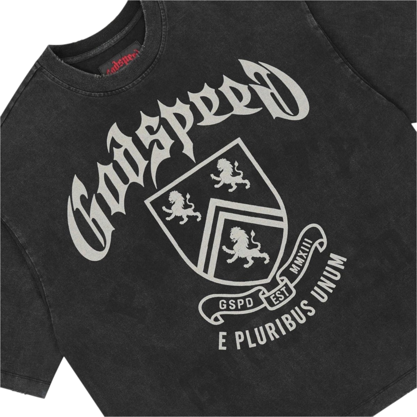 T-Shirt Godspeed Collegiate Black Wash