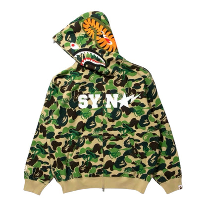 Zip Hoodie Bape x Spotify x Central Cee Camo Shark Full Green