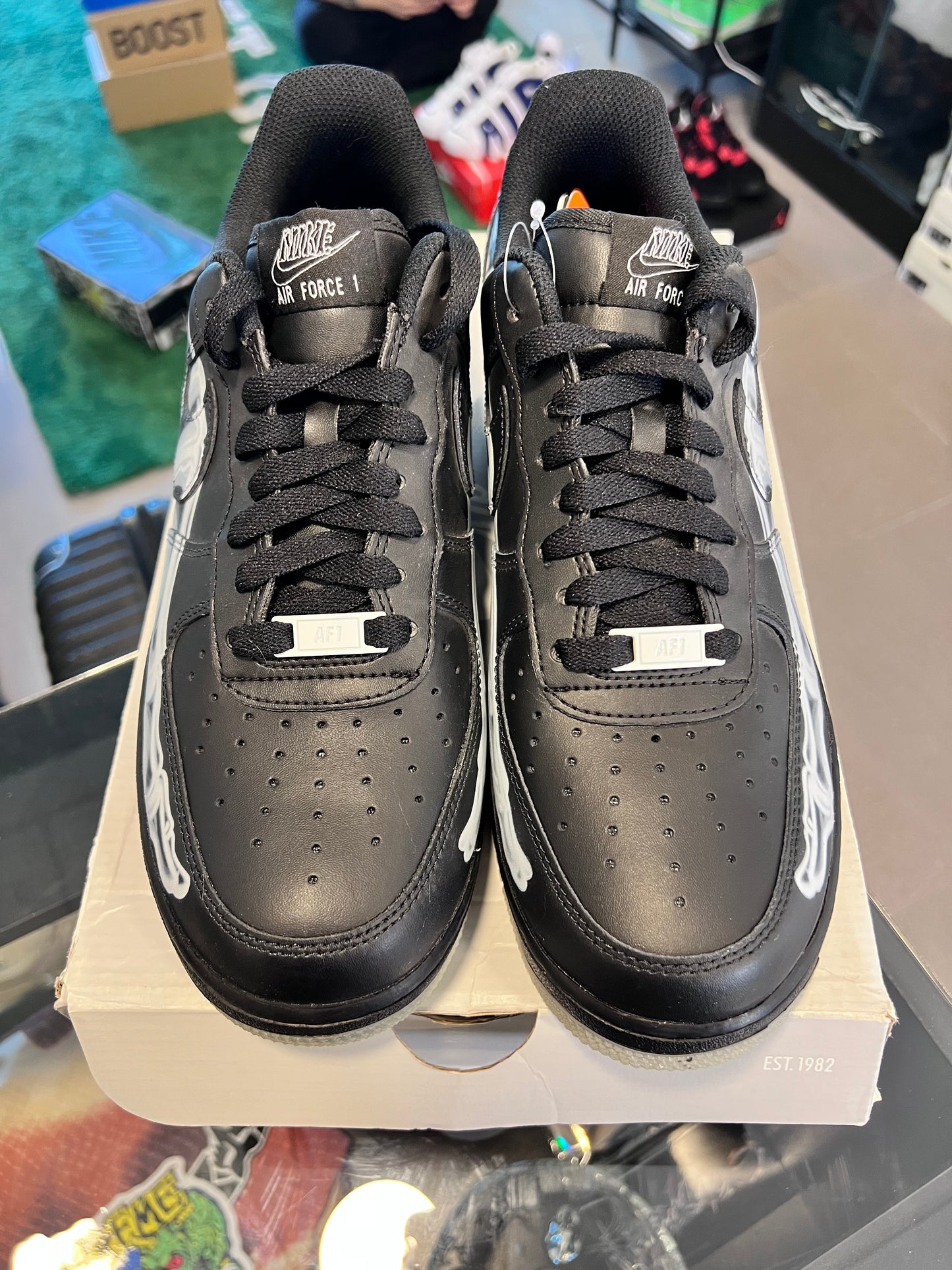 Nike Air Force 1 Low Black Skeleton Halloween (2019)
