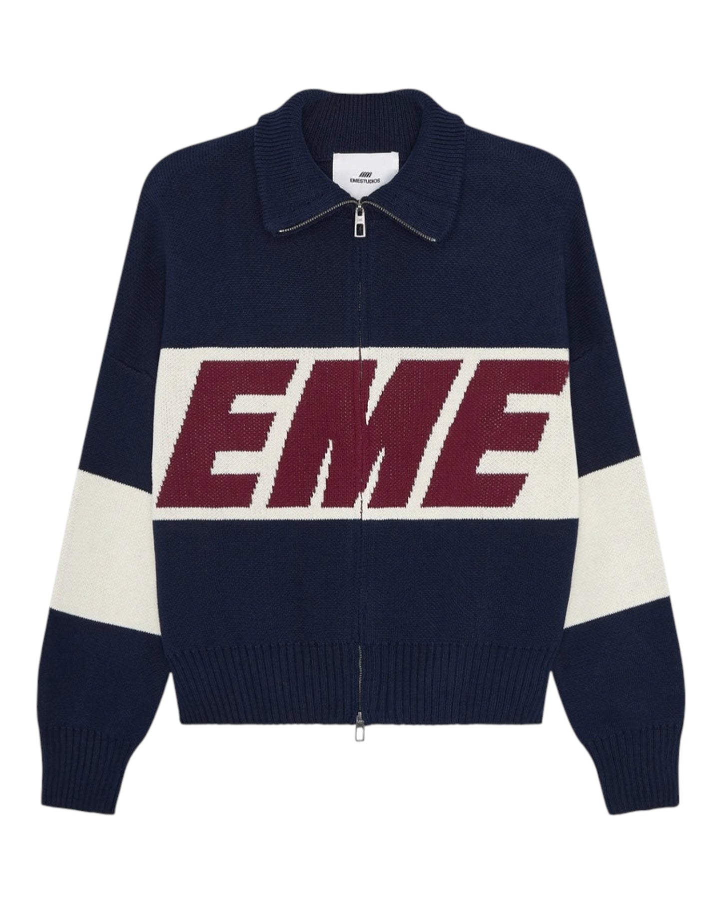 Eme Studios Thrill Navy Zipper Knit