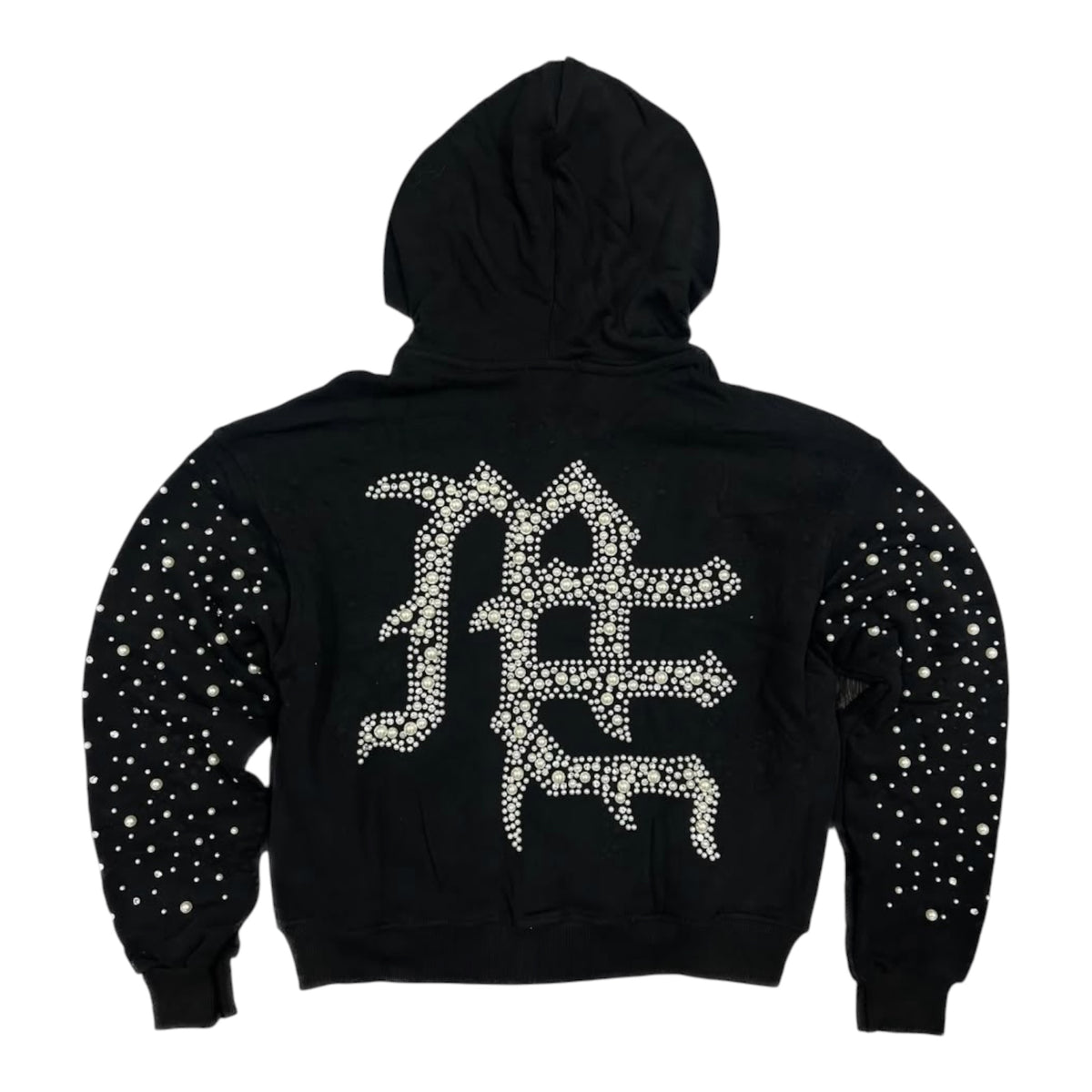 Hoodie Zip Up Mixed Emotion Pearl Black — 2