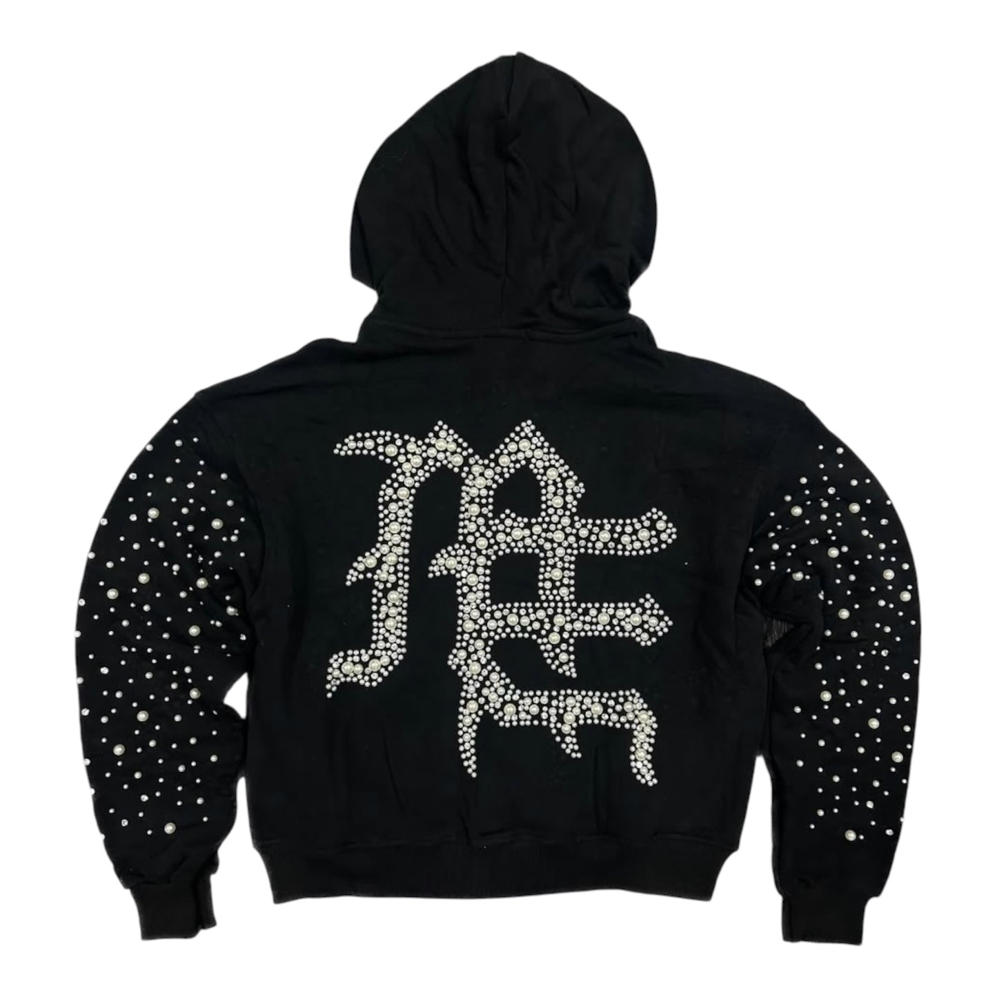 Hoodie Zip Up Mixed Emotion Pearl Black