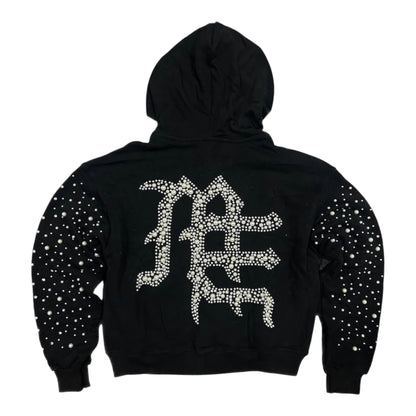 Hoodie Zip Up Mixed Emotion Pearl Black
