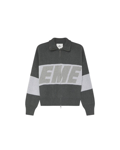 Eme Studios Thrill Grandpa Grey Zipper Knit