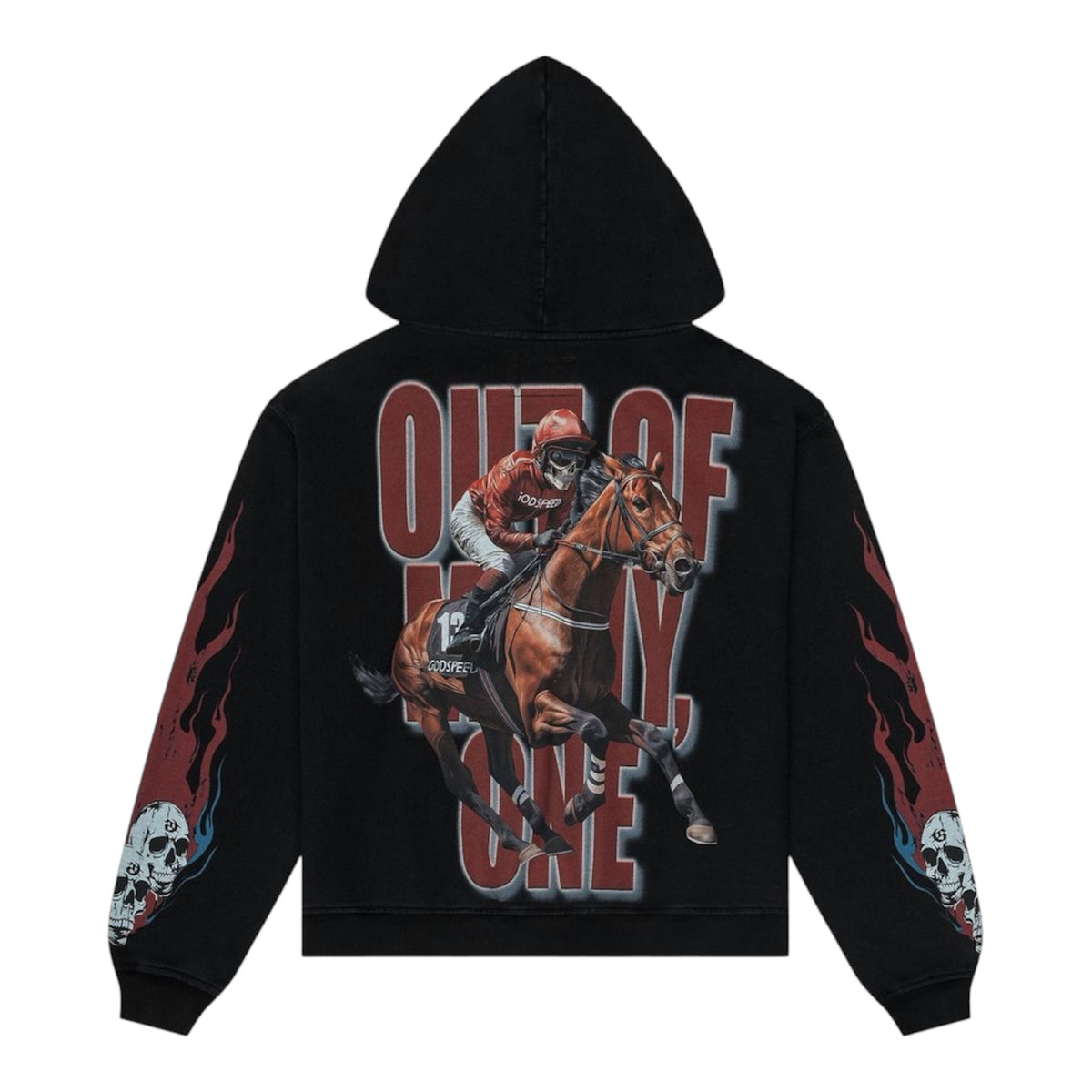 Hoodie Godspeed Thoroughbred Black Wash — 3