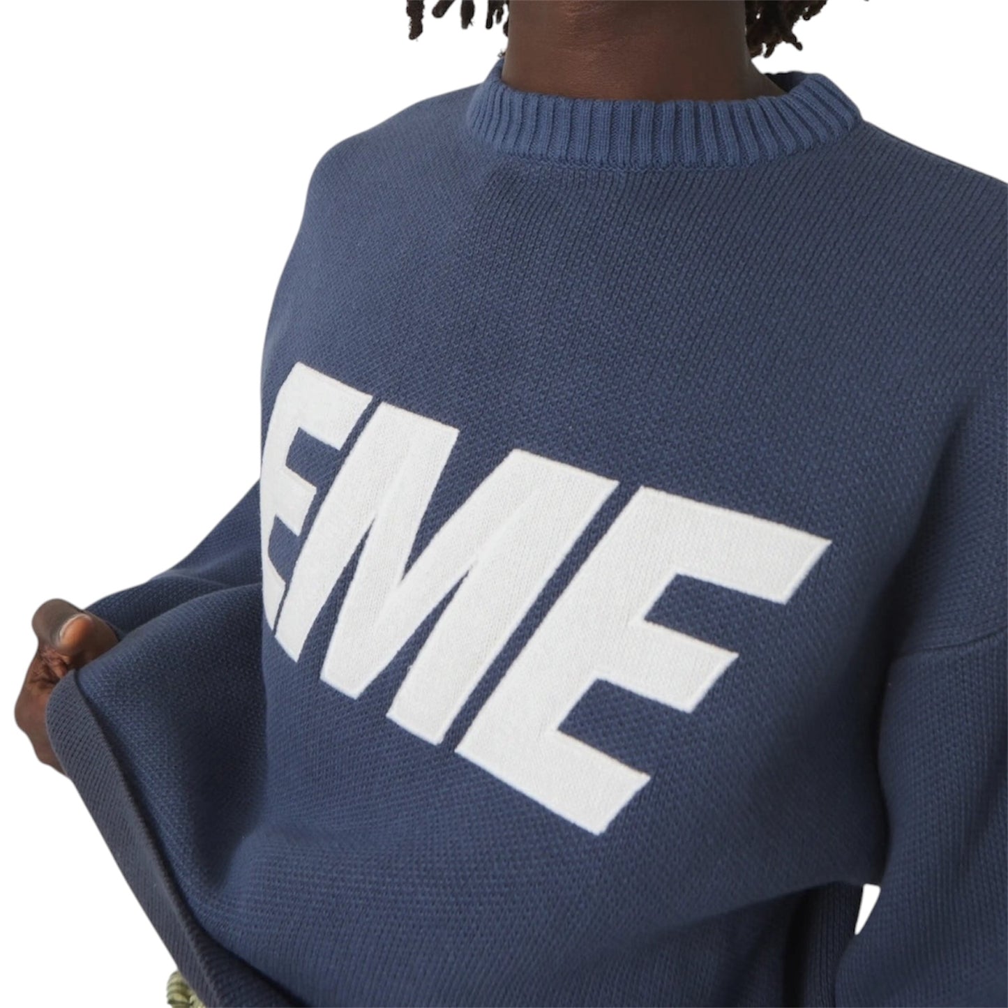 Eme Studios Flux Navy Knit Sweater