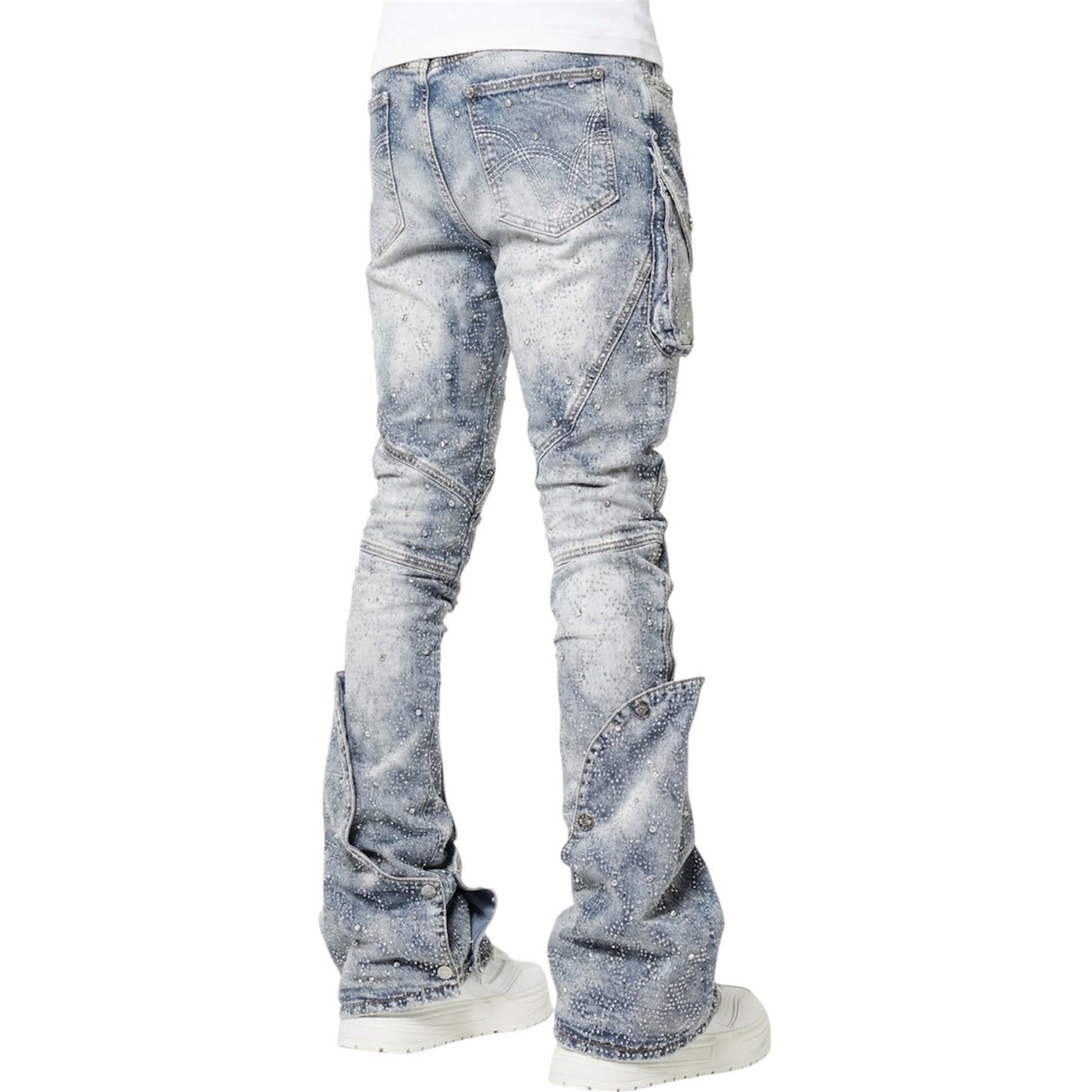 Denim GP Aqua Blue Coffin Arc Embellished
