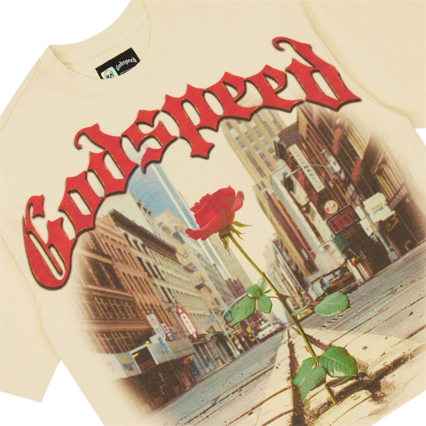 T-Shirt Godspeed Concrete Rose Bone