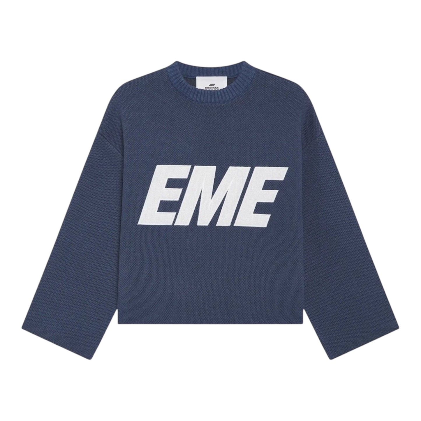 Eme Studios Flux Navy Knit Sweater