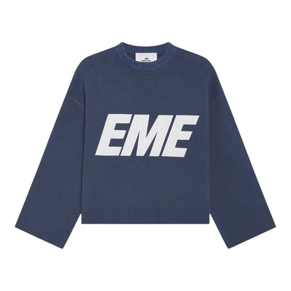 Eme Studios Flux Navy Knit Sweater